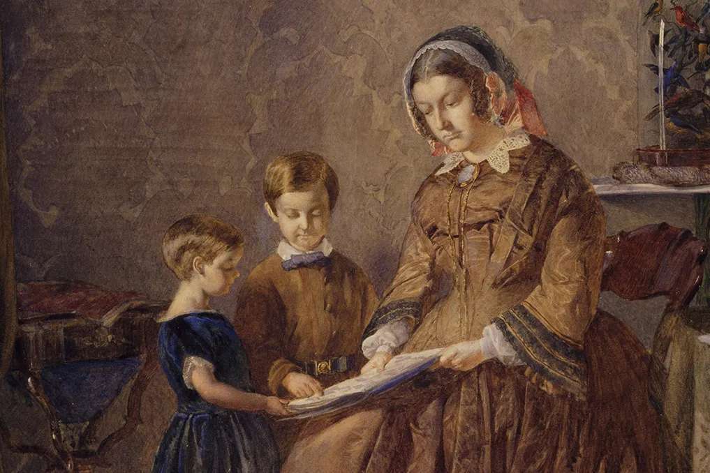 The Reading Lesson by John Dawson Watson, 1855