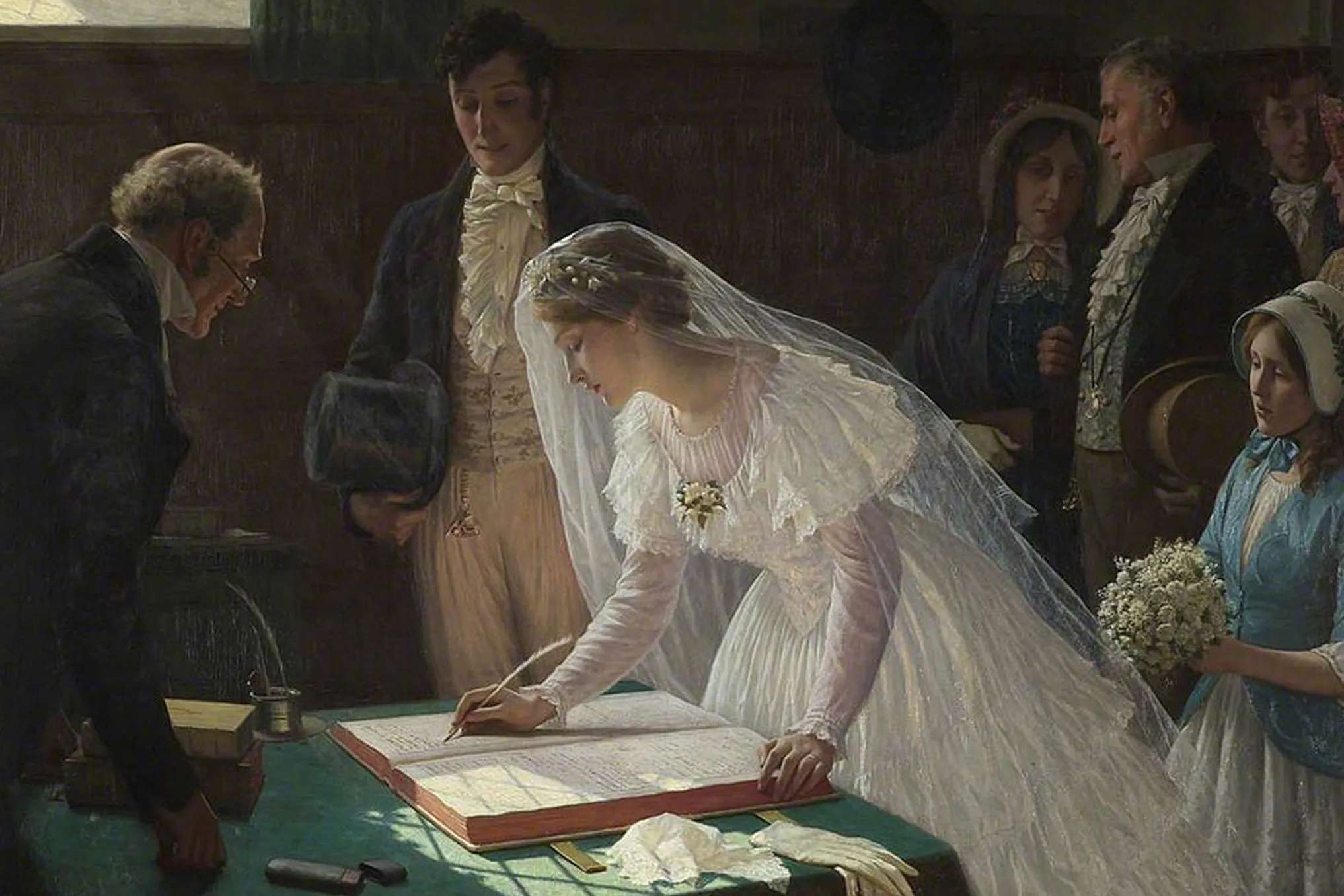 The Wedding Register, Edmund Blair Leighton, 1920