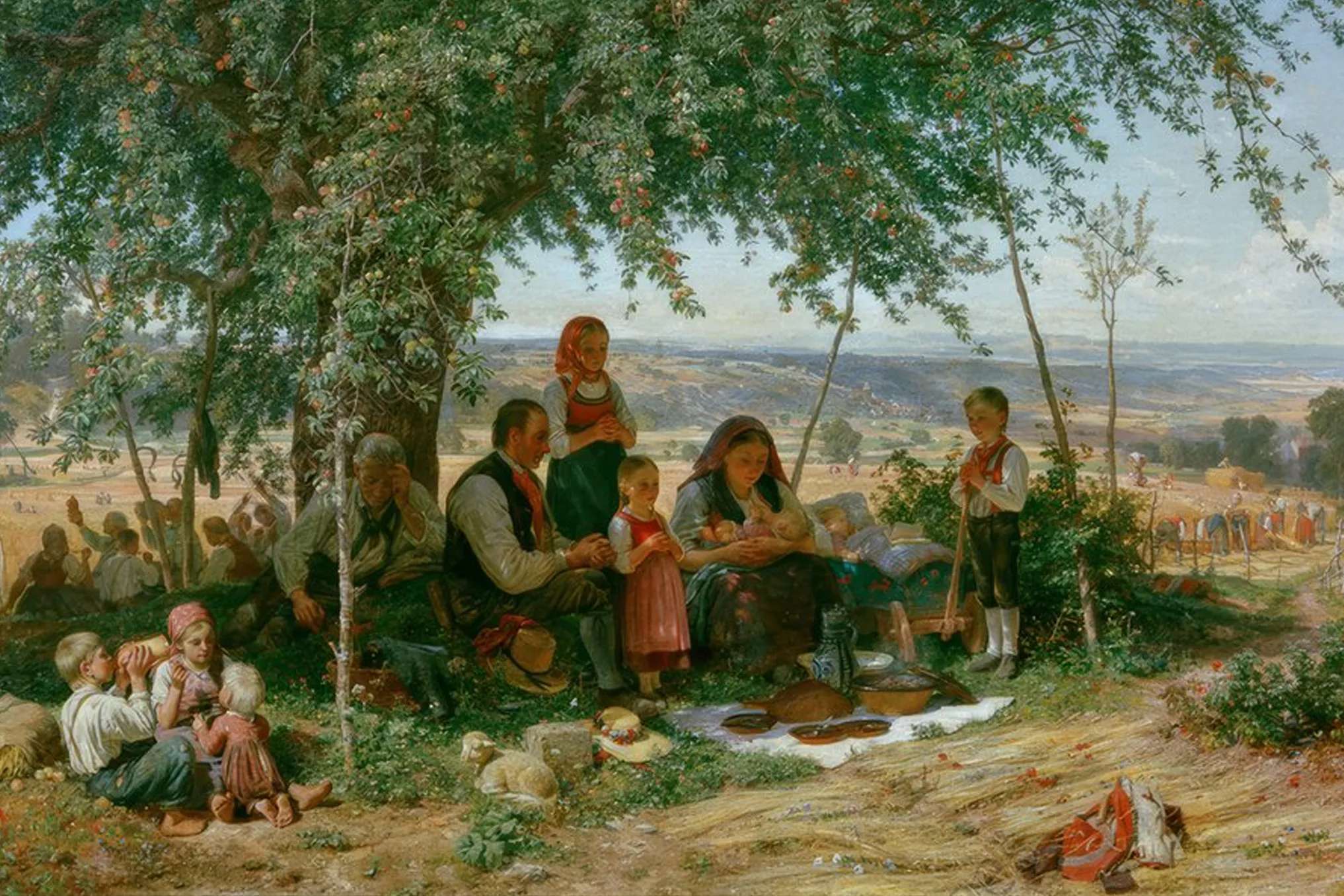 Midday Prayer During the Harvest, Theodor Schütz, 1861