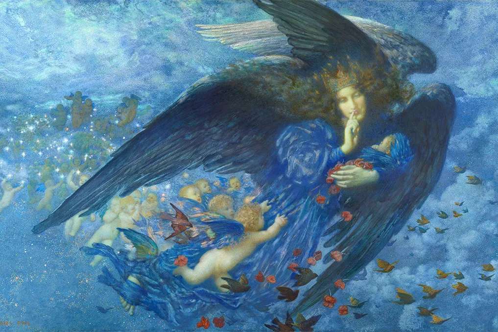 Night with her Train of Stars by Edward Robert Hughes, 1912