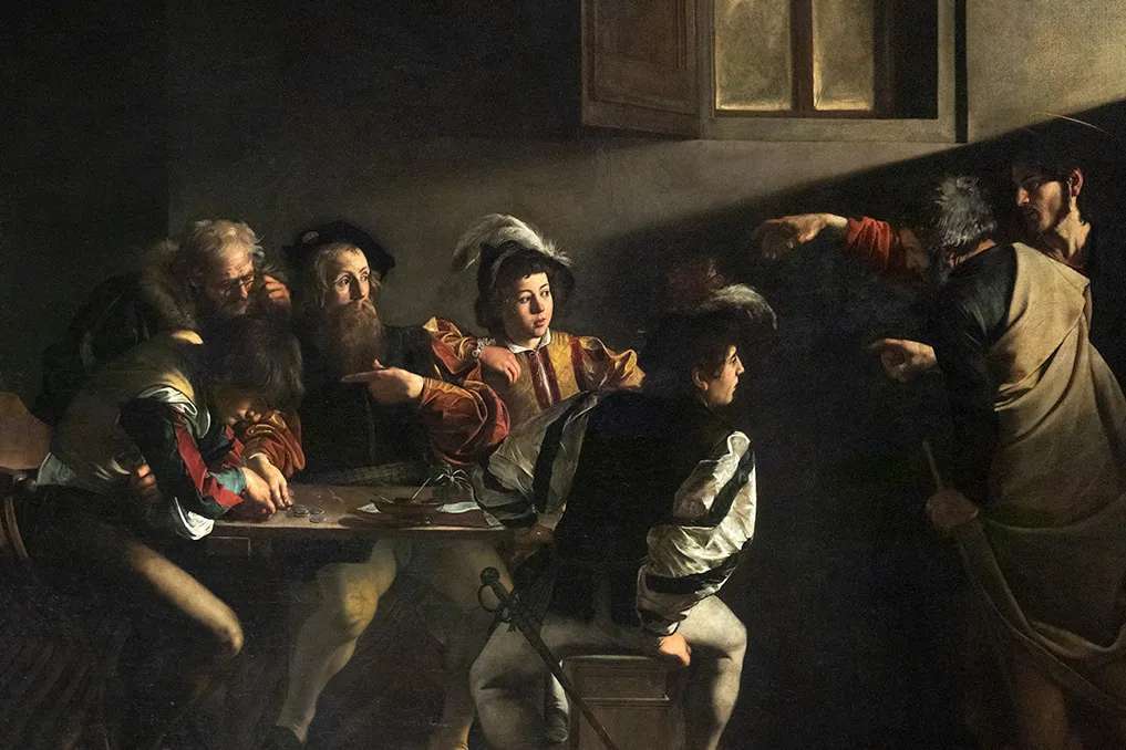 The Calling of St. Matthew by Caravaggio, 1599-1600