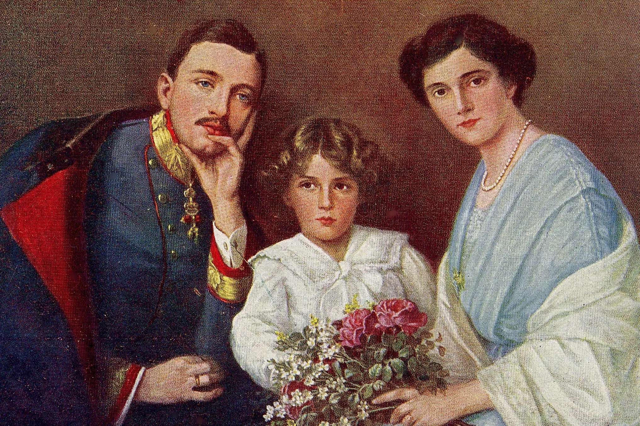 Emperor Karl, Empress Zita, and Crown Prince Otto, ca. 1916