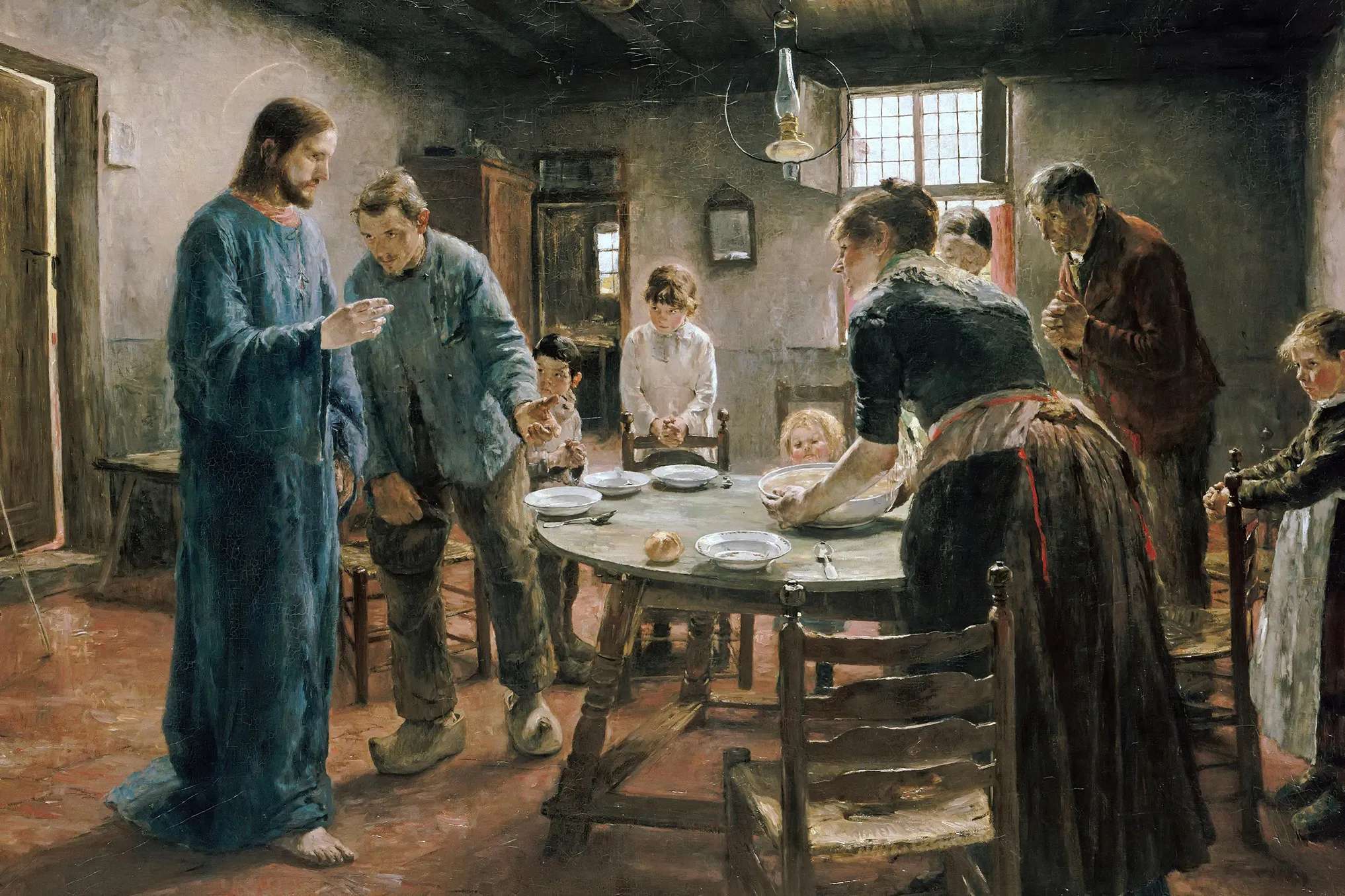 The Mealtime Prayer, Fritz von Uhde, 1885