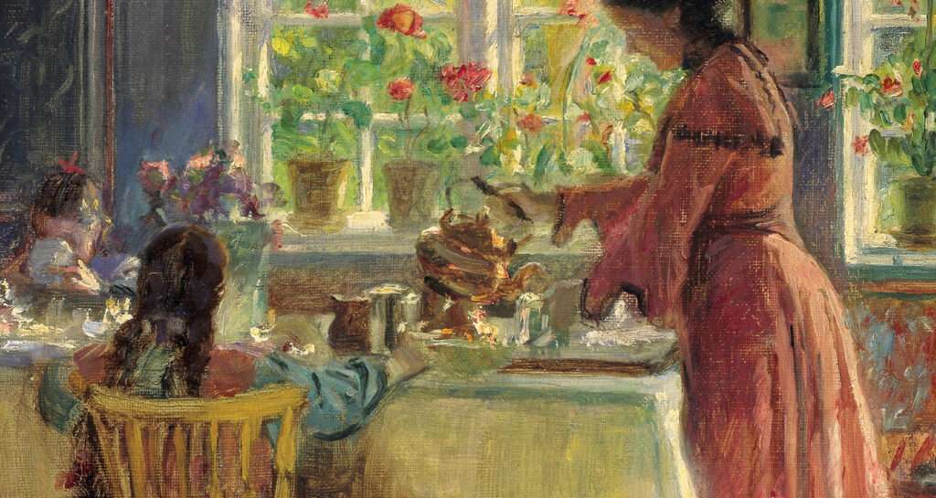 Pouring the Morning Coffee by Laurits Tuxen